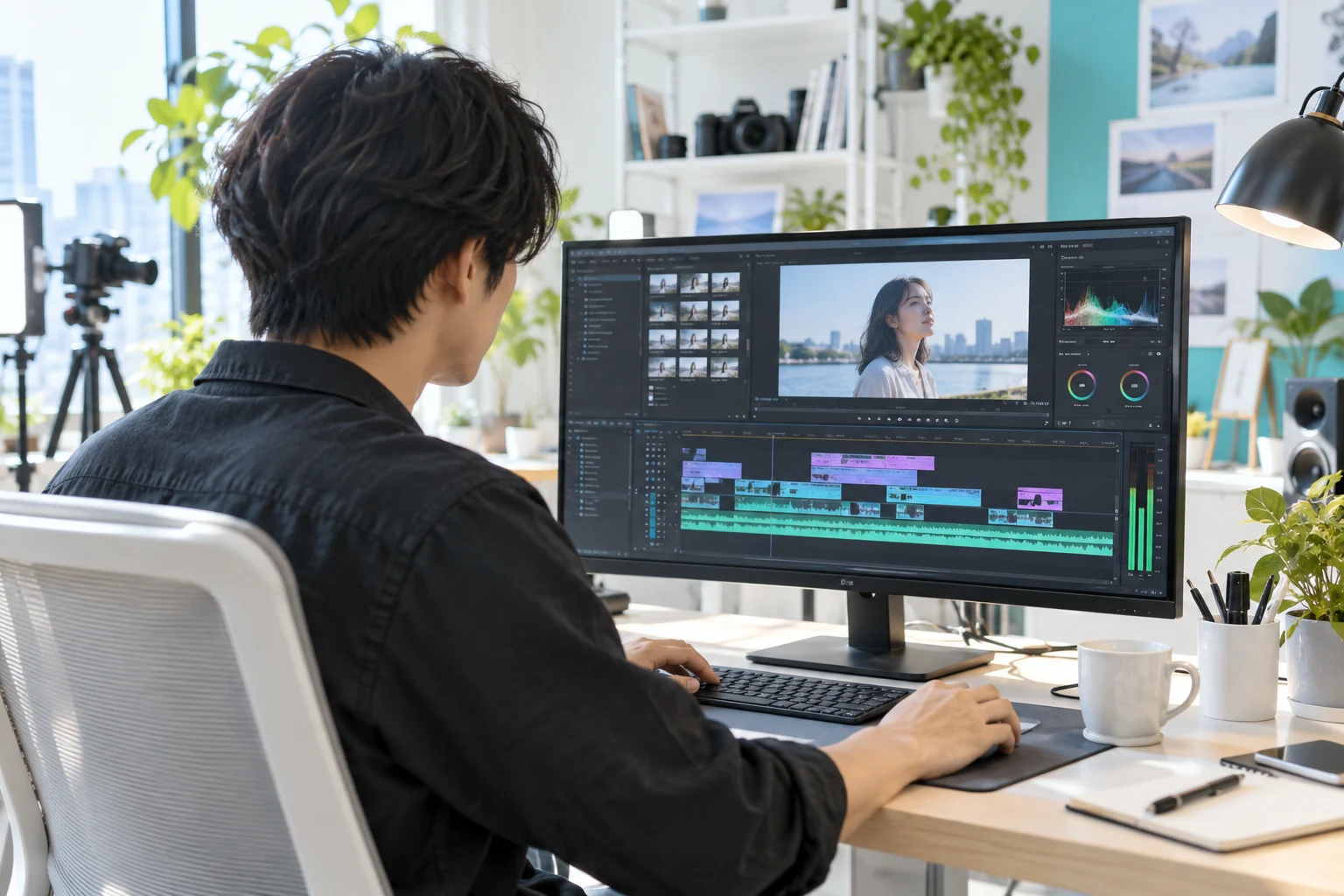 動画編集を行うクリエイターのイメージ
